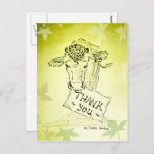 Bedankt---- Guernsey Koe Briefkaart (Voorkant / Achterkant)