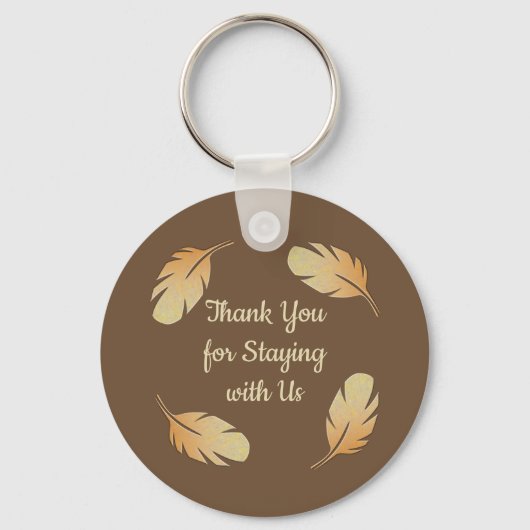 Bedankt Guest Vacation House Appreciation Token Sleutelhanger (Voorkant)