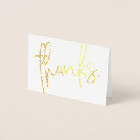 BEDANKT hand geletterd modern type GOUDEN FOLIE Fo