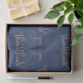 Bedankt Handgeschreven Schrift Koper Goud Tissuepapier (Geschenk)