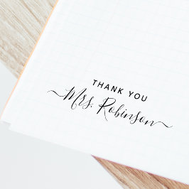 Bedankt Handgeschreven Schrift Zelfinktende Stempel