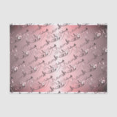 "Bedankt" Handgeschreven Silvery Roos Font Tissuepapier (Voorkant)