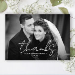 Bedankt handschrift met briefje voor script - Hart<br><div class="desc">Bedankt met briefterende scriptweddenschap Hartelijk dank. Pas deze elegante foto-bruiloft aan met uw aangepaste foto's en tekst. U kunt het ontwerp met de Edit knoop van het Ontwerp verder uitgeven.</div>