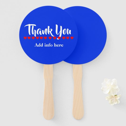 Bedankt Handwaaier (Voorkant en achterkant)