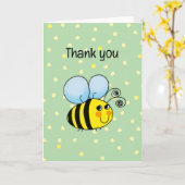 Bedankt (Happy Bee) kaart (Gele Bloem)
