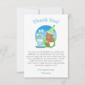 Bedankt Happy Half Birthday Baby Beer met taart (Voorkant)