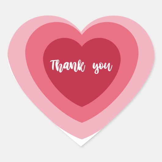 Bedankt Hart Sticker (Voorkant)