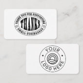 Bedankt - Hartelijk dank voor uw steun aan kleine  Visitekaartje (Voorkant / Achterkant)