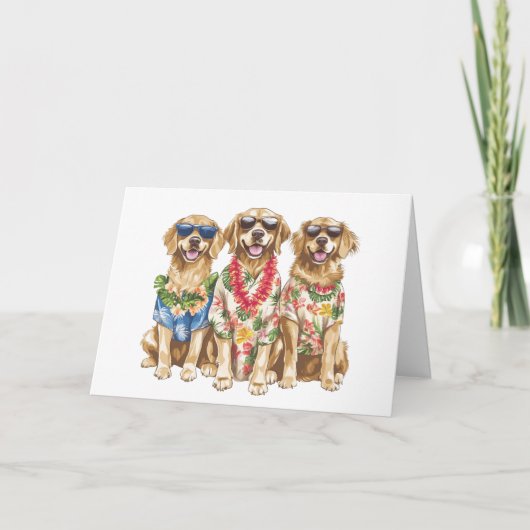 Bedankt Hawaiian Golden Retriever Dogs (Voorkant)