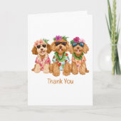 Bedankt Hawaiian Goldendoodle Dogs Flower Lei (Voorkant)