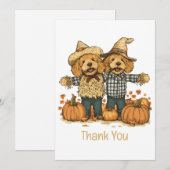 Bedankt Herfst Oogst Goldendoodle Honden (Voorkant / Achterkant)