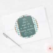 Bedankt Herinneringen Quote Ronde Sticker (Envelop)