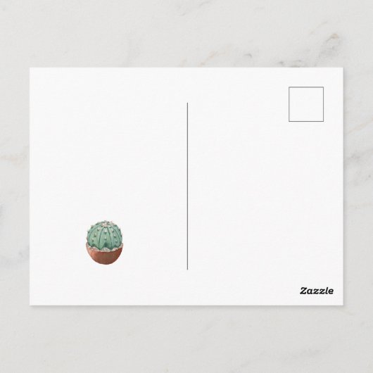 Bedankt hipster cactus waterverf print briefkaart (Achterkant)