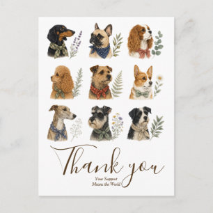 Bedankt Hond Diervriendelijke Dierenverzorger Pupp Briefkaart