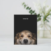 Bedankt hond platte kaart (Staand voorkant)