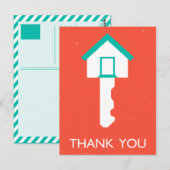 Bedankt Housekey Briefkaart (Voorkant / Achterkant)