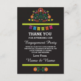 Bedankt Huwelijks Fiesta Mexicaanse kaart