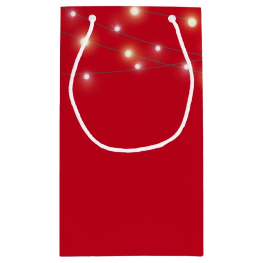 Bedankt in berijpte tekst met lichte tekenreeks klein cadeauzakje (Achterkant)