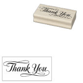 Bedankt in Black Lines Silhouette Rubberstempel (Gestempeld)