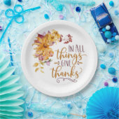 Bedankt in de herfst van Floral Papieren Bordje (Feest)