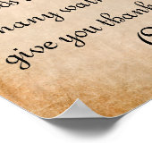 Bedankt in een tijdsplek poster (Hoek)