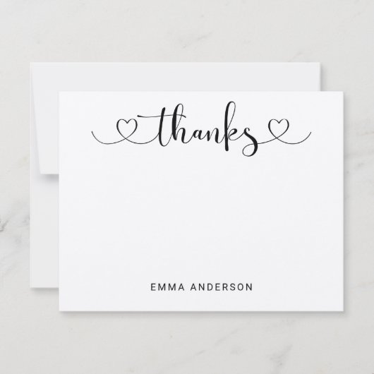 Bedankt in Modern Hart Script Kraft Persoonlijk (Voorkant)