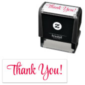 Bedankt! in scripttekst voor je bericht zelfinktende stempel (In situ)