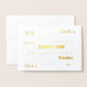 Bedankt in vele talen om te personaliseren folie kaarten (Voorkant met envelop)