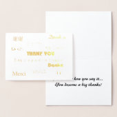 Bedankt in vele talen om te personaliseren folie kaarten (Display)