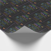 Bedankt in vreemde talen op zwart cadeaupapier (Hoek)