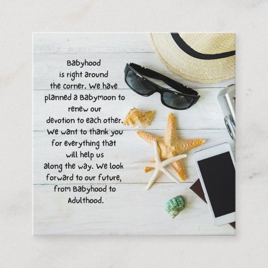 Bedankt Informatiekaartje (Voorkant)