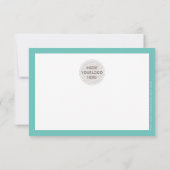 BEDANKT INSERT modern casual biro business mint (Achterkant)