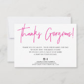 BEDANKT INSERT modern casual biro business roze (Voorkant)