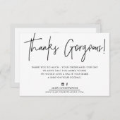 BEDANKT INSERT modern casual biro business zwart (Voorkant / Achterkant)