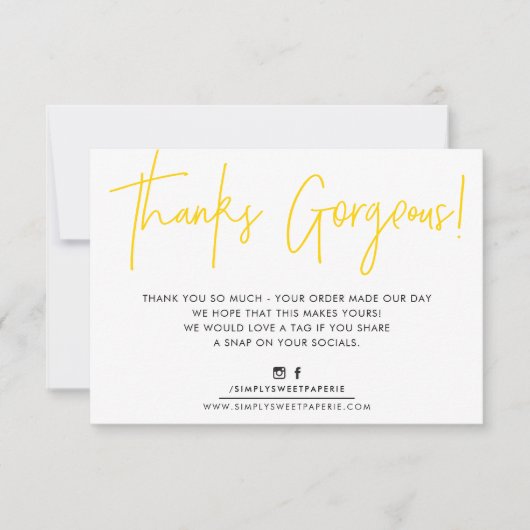 BEDANKT INSERT moderne schattige biro business gee (Voorkant)