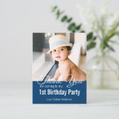 Bedankt, jarige briefkaart (Staand voorkant)