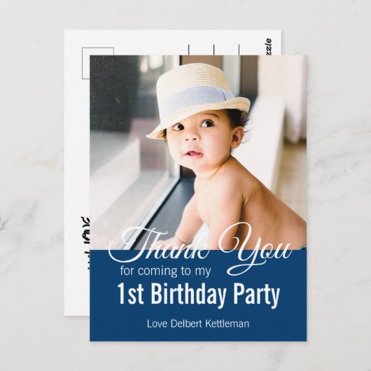 Bedankt, jarige briefkaart (Voorkant / Achterkant)