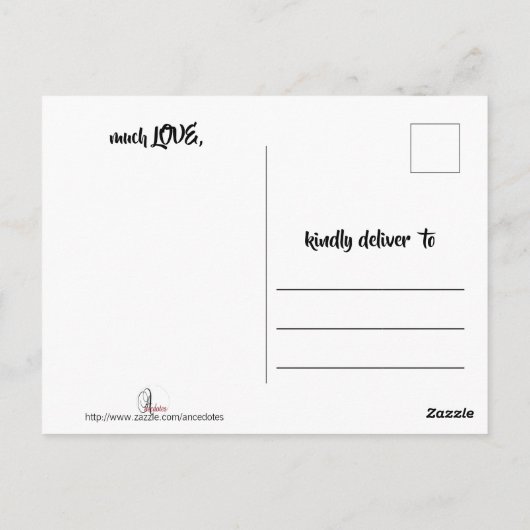 Bedankt, jarige briefkaart (Achterkant)