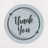 Bedankt, je bedrijf is onze gelukkige sticker. labels (Design 2)