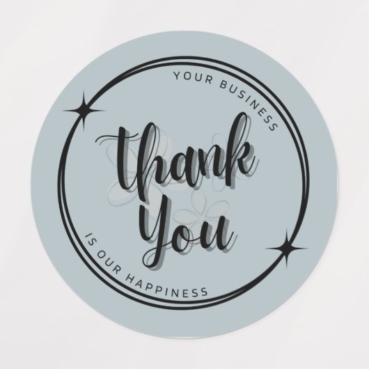 Bedankt, je bedrijf is onze gelukkige sticker. labels (Design 1)