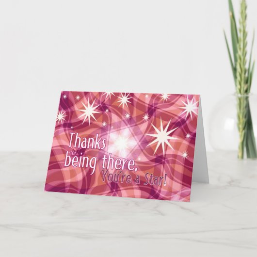 Bedankt Je bent een Star Appreciation Kaart (Voorkant)