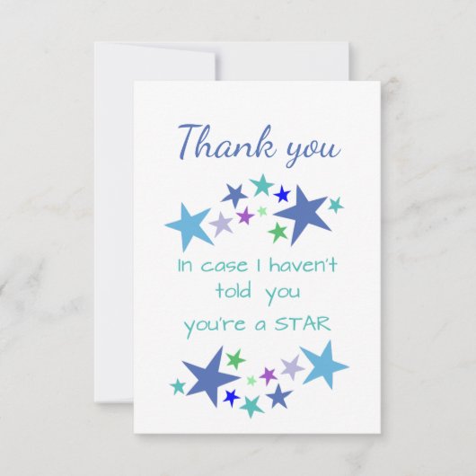 Bedankt Je bent een Star Inspirerend prijsopgave (Voorkant)