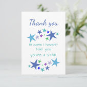 Bedankt Je bent een Star Inspirerend prijsopgave (Staand voorkant)