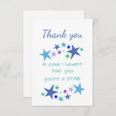 Bedankt Je bent een Star Inspirerend prijsopgave (Voorkant / Achterkant)