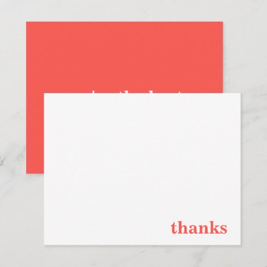 Bedankt Je bent het beste in koraal (Voorkant / Achterkant)