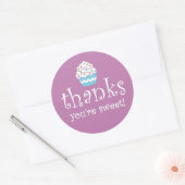 Bedankt je bent lief Cupcake Sticker (Envelop)