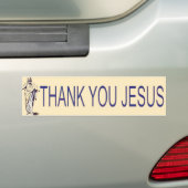 Bedankt Jezus! Bumpersticker (Op auto)