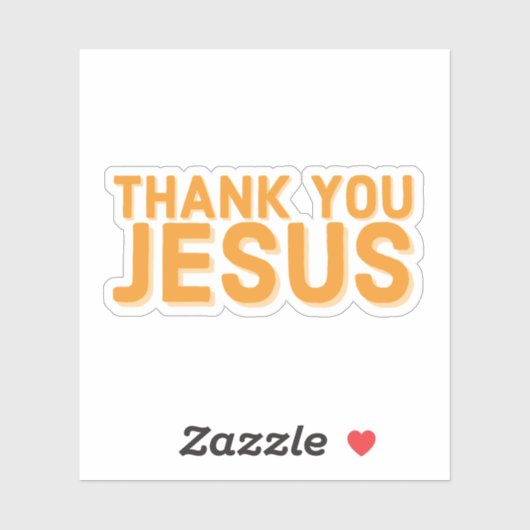 Bedankt Jezus Faith Sticker (Vel)