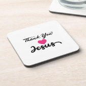 Bedankt Jezus | Modern Christelijk geloof Bier Onderzetter (Linkerzijde)