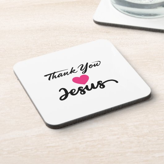 Bedankt Jezus | Modern Christelijk geloof Bier Onderzetter (Linkerzijde)